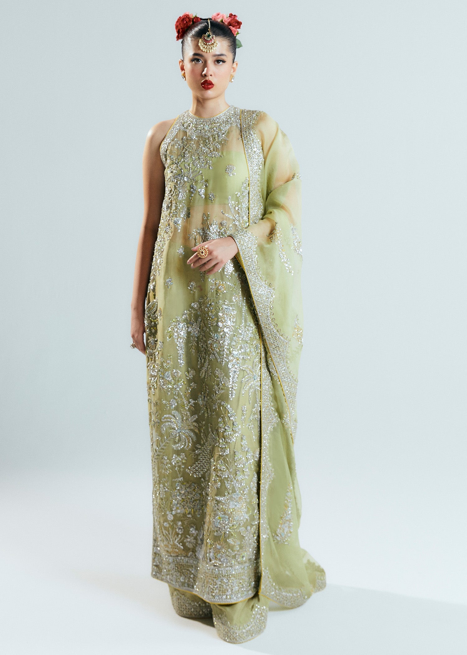 hussain rehar green dress Parag HussainRehar